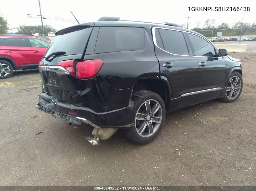 2017 GMC Acadia Denali VIN: 1GKKNPLS8HZ166438 Lot: 40749232