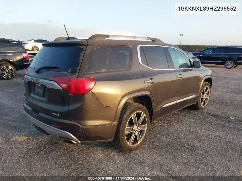 2017 GMC Acadia Denali VIN: 1GKKNXLS9HZ296552 Lot: 40761808