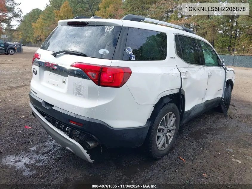 2017 GMC Acadia Sle-2 VIN: 1GKKNLLS6HZ206878 Lot: 40761835