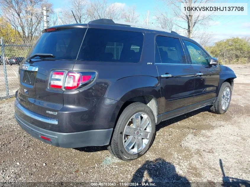 1GKKVSKD3HJ137708 2017 GMC Acadia Limited