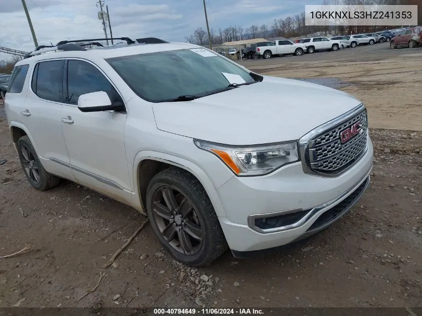 2017 GMC Acadia Denali VIN: 1GKKNXLS3HZ241353 Lot: 40794649