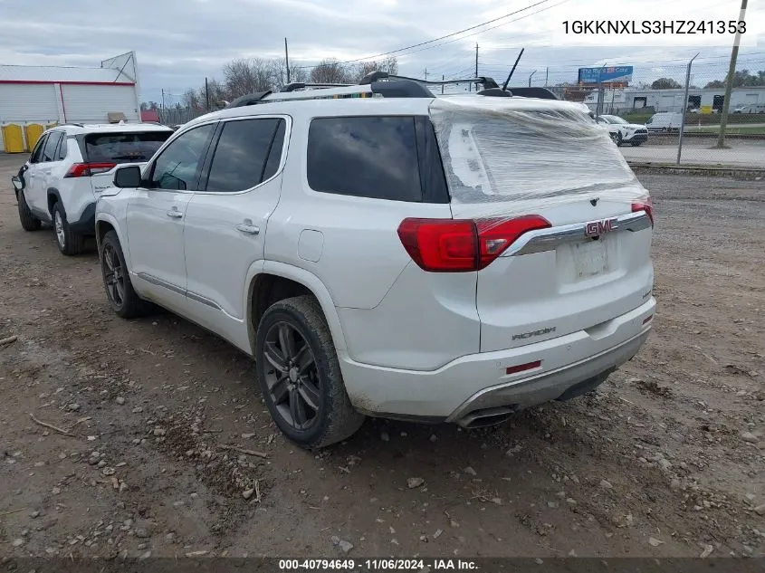 2017 GMC Acadia Denali VIN: 1GKKNXLS3HZ241353 Lot: 40794649