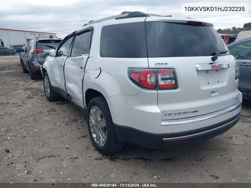 1GKKVSKD1HJ232235 2017 GMC Acadia Limited