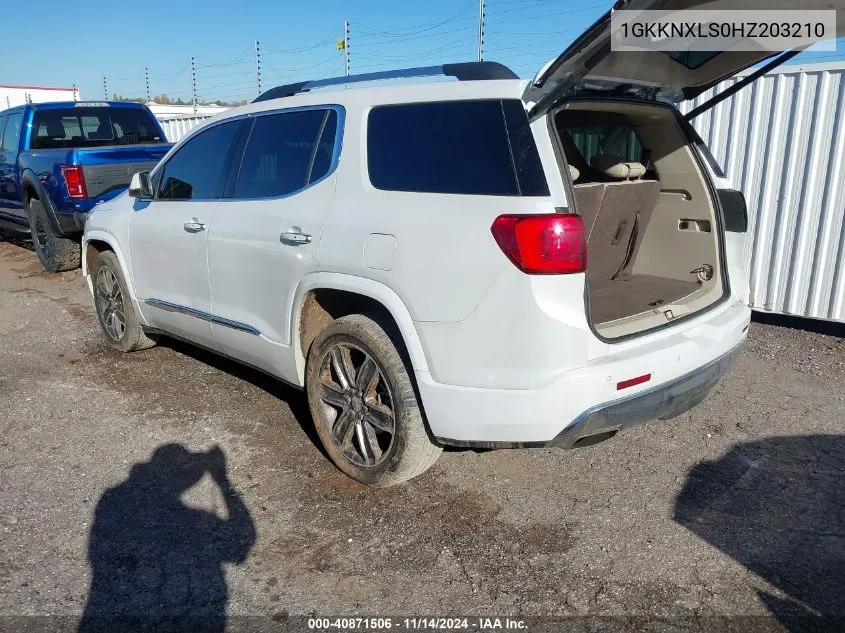 1GKKNXLS0HZ203210 2017 GMC Acadia Denali