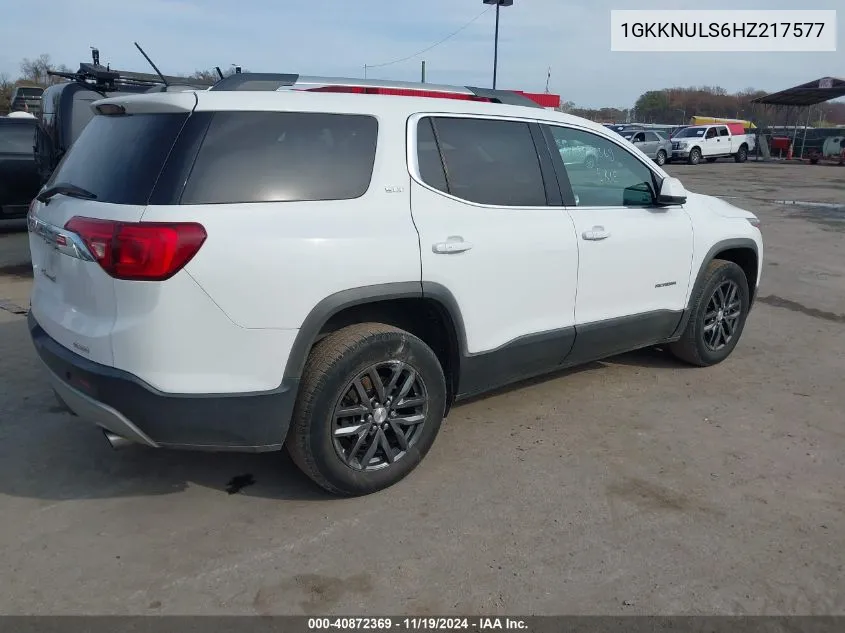 2017 GMC Acadia Slt-1 VIN: 1GKKNULS6HZ217577 Lot: 40872369