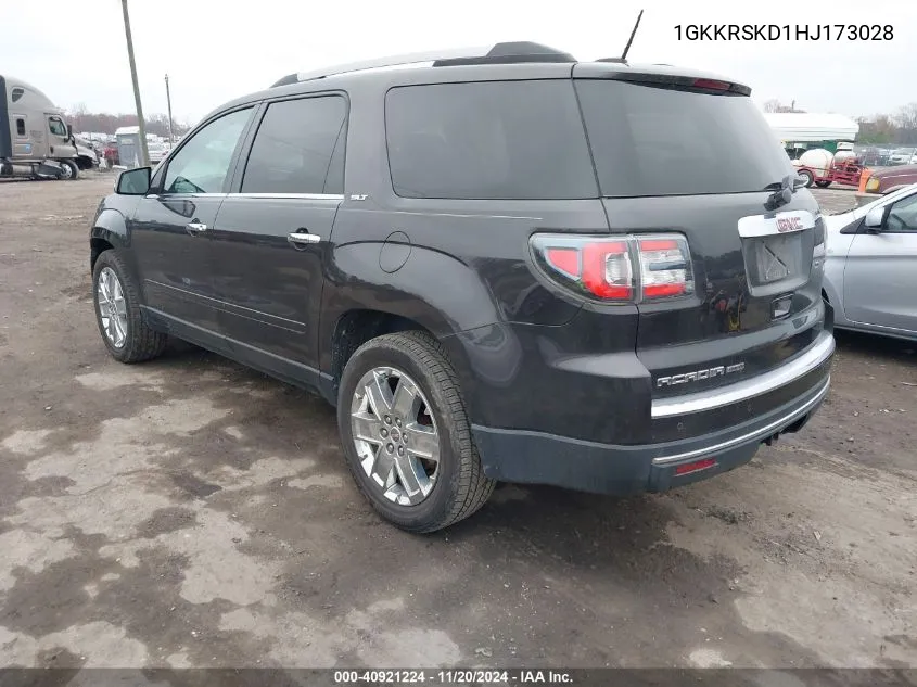 2017 GMC Acadia Limited VIN: 1GKKRSKD1HJ173028 Lot: 40921224