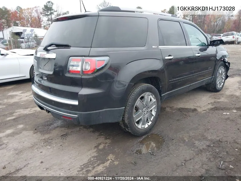 2017 GMC Acadia Limited VIN: 1GKKRSKD1HJ173028 Lot: 40921224