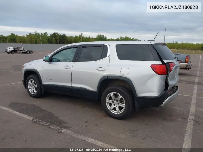 2018 GMC Acadia VIN: 1GKKNRLA2JZ180828 Lot: 12107338