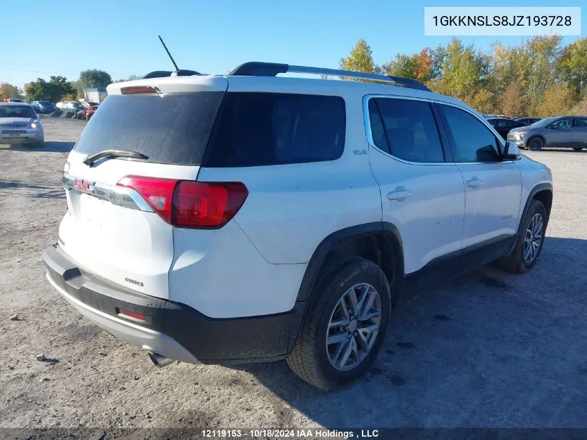 1GKKNSLS8JZ193728 2018 GMC Acadia