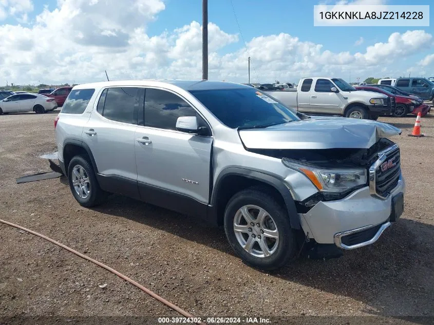 2018 GMC Acadia Sle-1 VIN: 1GKKNKLA8JZ214228 Lot: 39724302