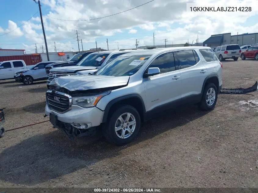 2018 GMC Acadia Sle-1 VIN: 1GKKNKLA8JZ214228 Lot: 39724302