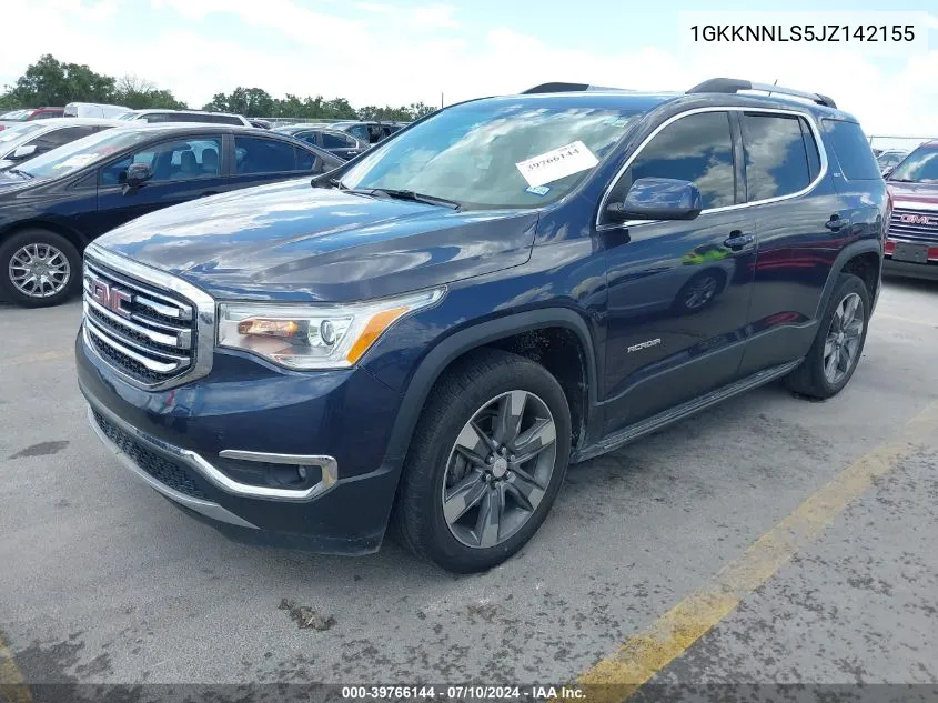 2018 GMC Acadia Slt-2 VIN: 1GKKNNLS5JZ142155 Lot: 39766144