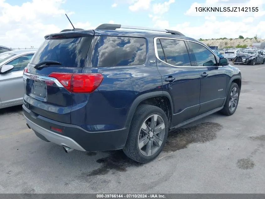 2018 GMC Acadia Slt-2 VIN: 1GKKNNLS5JZ142155 Lot: 39766144