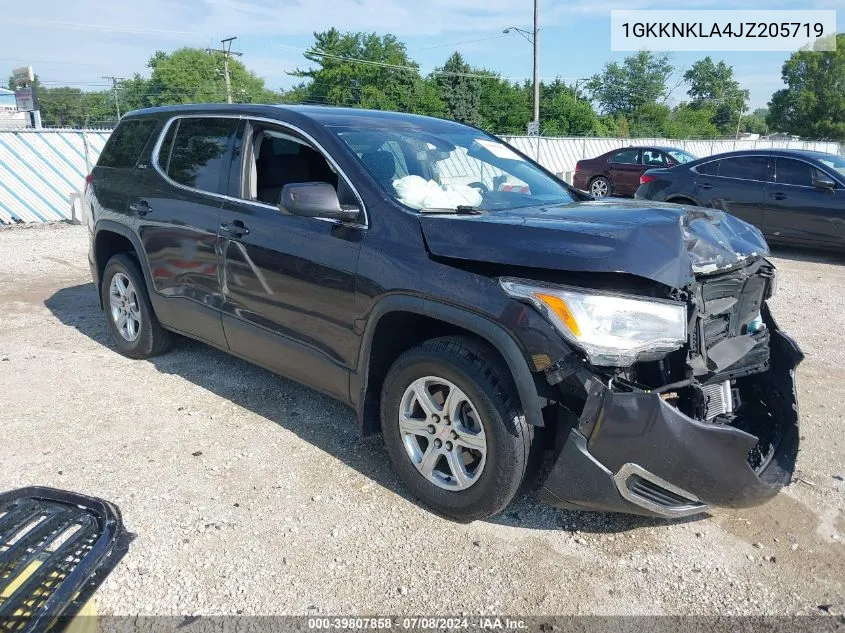 2018 GMC Acadia Sle-1 VIN: 1GKKNKLA4JZ205719 Lot: 39807858