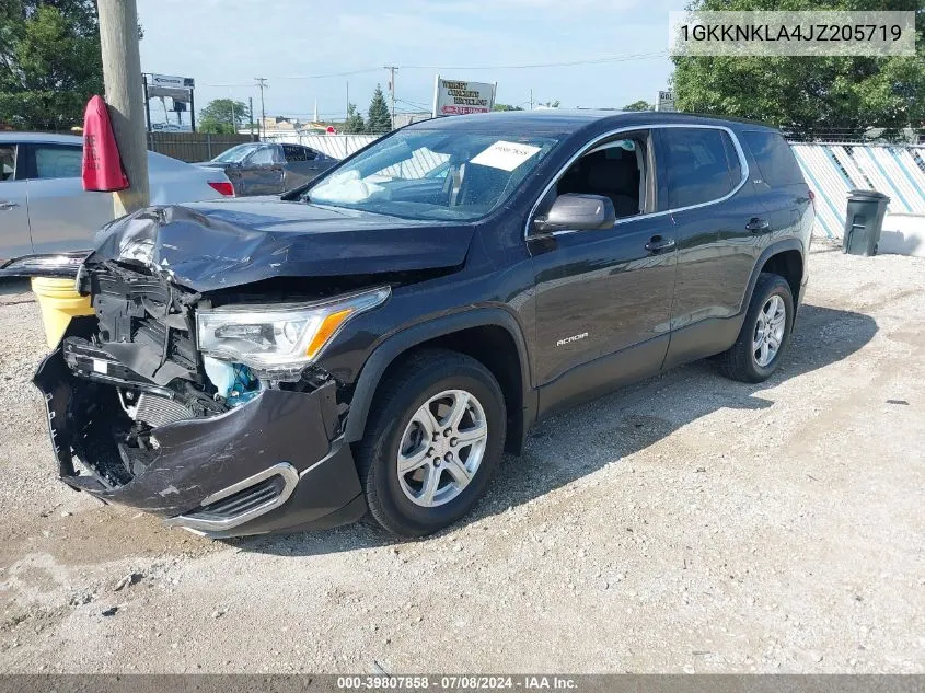 2018 GMC Acadia Sle-1 VIN: 1GKKNKLA4JZ205719 Lot: 39807858