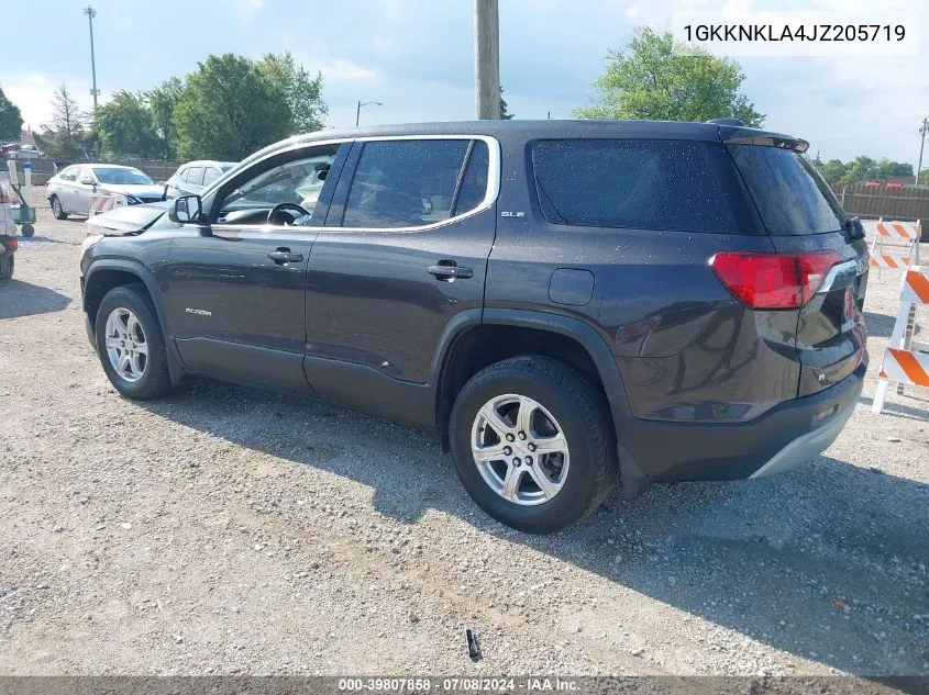 2018 GMC Acadia Sle-1 VIN: 1GKKNKLA4JZ205719 Lot: 39807858