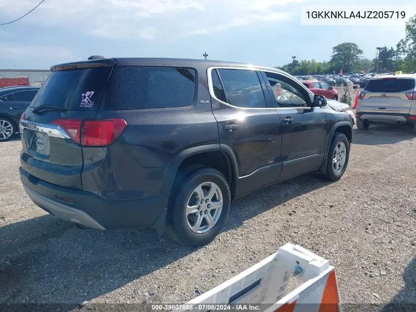 2018 GMC Acadia Sle-1 VIN: 1GKKNKLA4JZ205719 Lot: 39807858