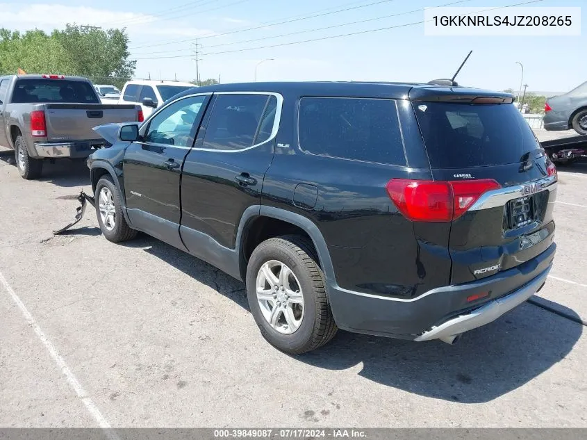 2018 GMC Acadia Sle-1 VIN: 1GKKNRLS4JZ208265 Lot: 39849087