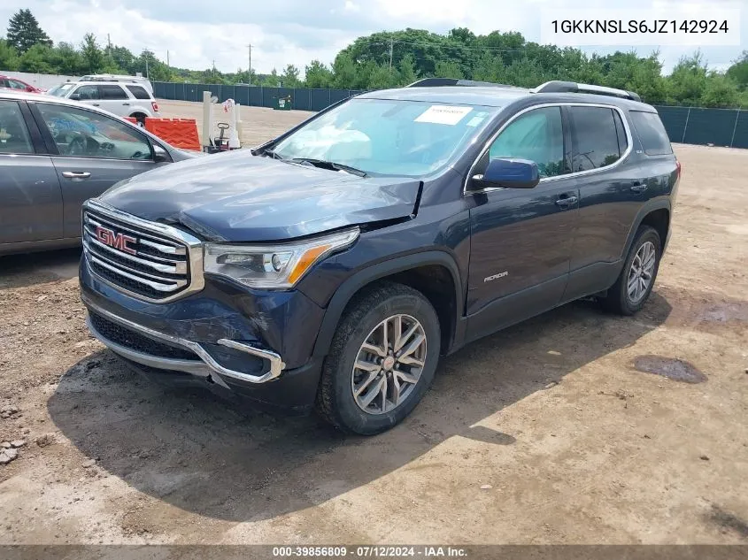 2018 GMC Acadia Sle-2 VIN: 1GKKNSLS6JZ142924 Lot: 39856809