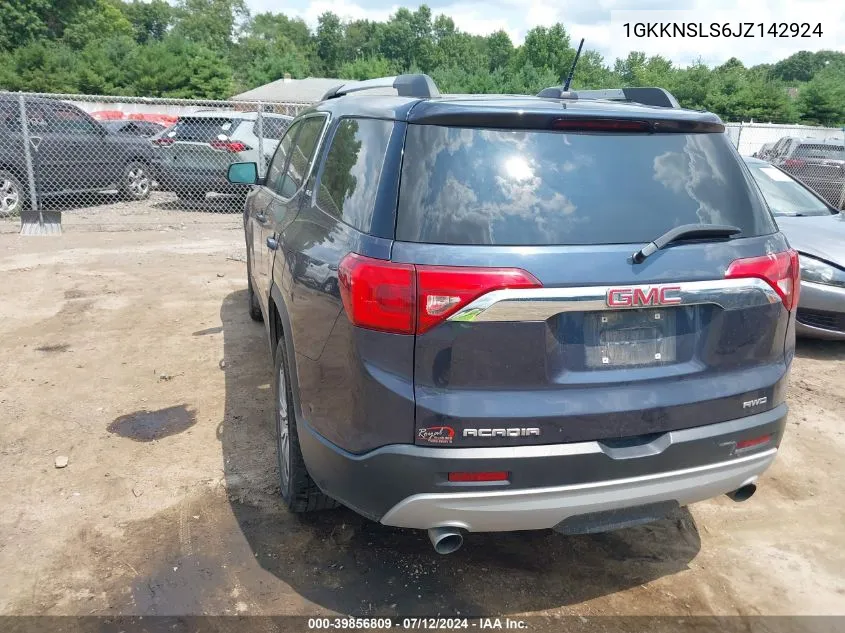 2018 GMC Acadia Sle-2 VIN: 1GKKNSLS6JZ142924 Lot: 39856809