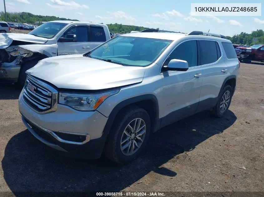 2018 GMC Acadia Sle-2 VIN: 1GKKNLLA0JZ248685 Lot: 39858715