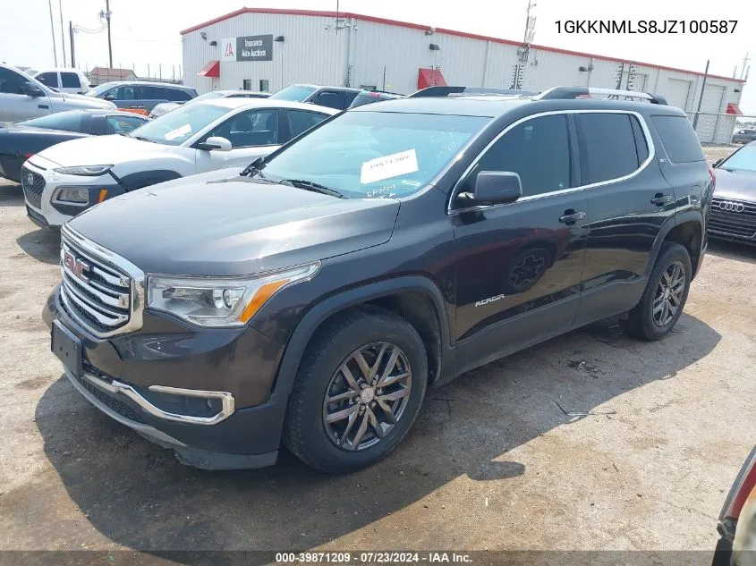 1GKKNMLS8JZ100587 2018 GMC Acadia Slt-1