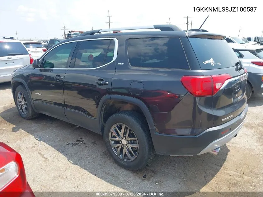 1GKKNMLS8JZ100587 2018 GMC Acadia Slt-1