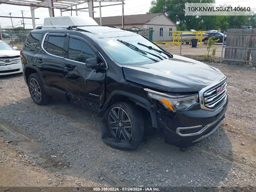 2018 GMC Acadia Slt-2 VIN: 1GKKNWLS0JZ140660 Lot: 39936224