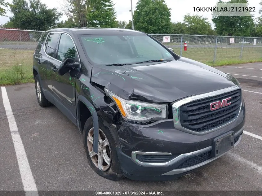 2018 GMC Acadia Sle-1 VIN: 1GKKNKLA8JZ121922 Lot: 40001329