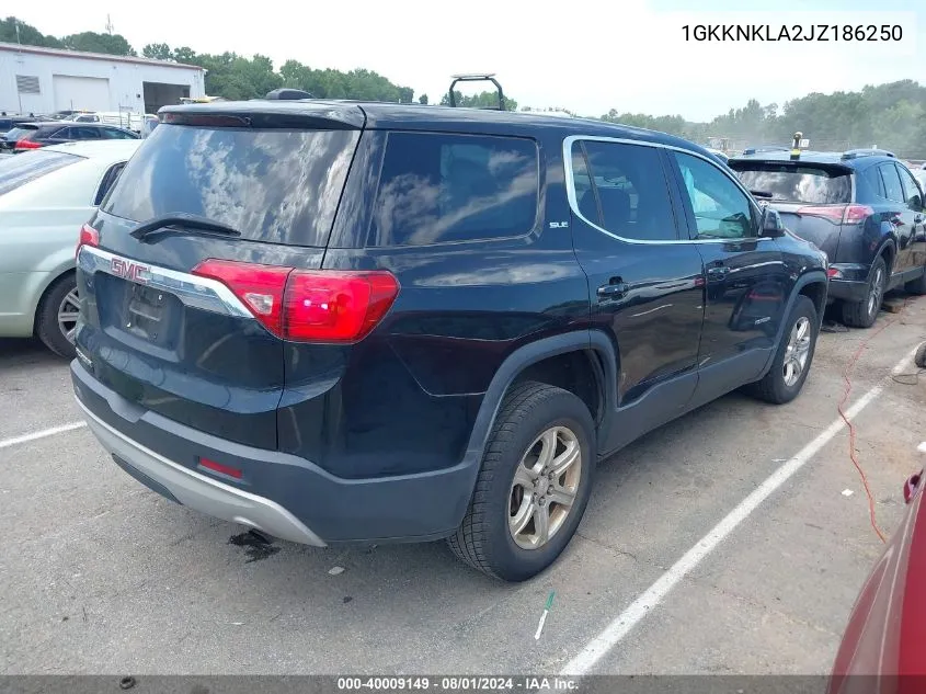 2018 GMC Acadia Sle-1 VIN: 1GKKNKLA2JZ186250 Lot: 40009149