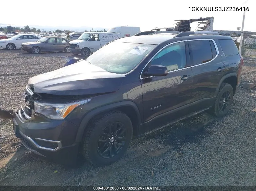 2018 GMC Acadia Slt-1 VIN: 1GKKNULS3JZ236416 Lot: 40012050