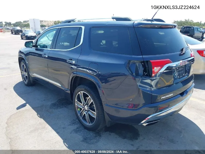 2018 GMC Acadia Denali VIN: 1GKKNXLS3JZ224624 Lot: 40037628