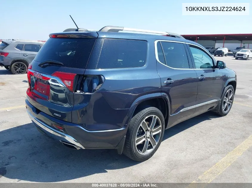 2018 GMC Acadia Denali VIN: 1GKKNXLS3JZ224624 Lot: 40037628