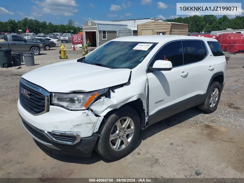 2018 GMC Acadia Sle-1 VIN: 1GKKNKLA1JZ199071 Lot: 40065700