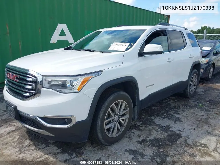 2018 GMC Acadia Sle-2 VIN: 1GKKNSLS1JZ170338 Lot: 40067383