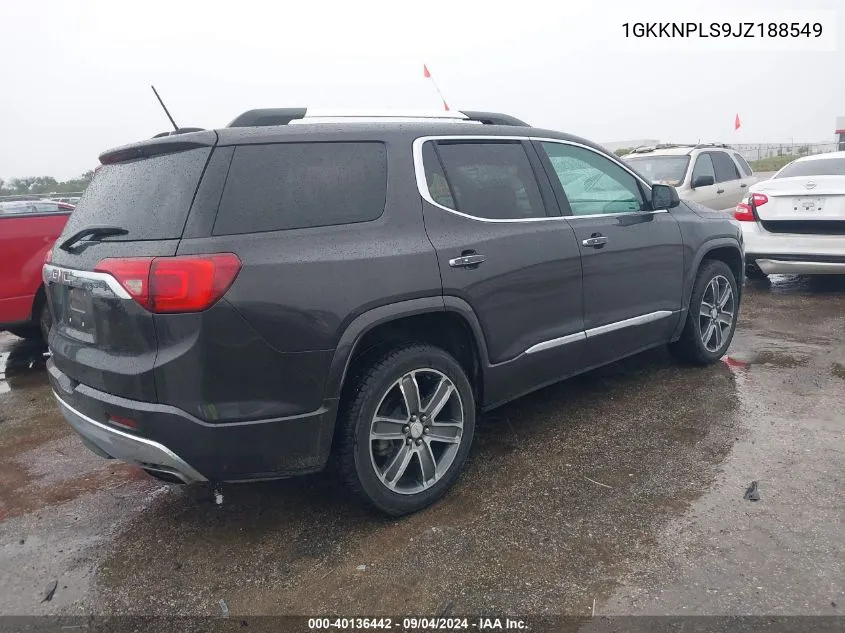 1GKKNPLS9JZ188549 2018 GMC Acadia Denali