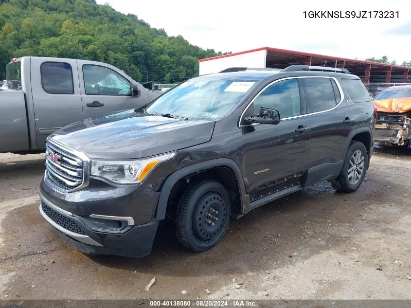 2018 GMC Acadia Sle-2 VIN: 1GKKNSLS9JZ173231 Lot: 40138080