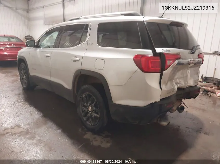 1GKKNULS2JZ219316 2018 GMC Acadia Slt-1