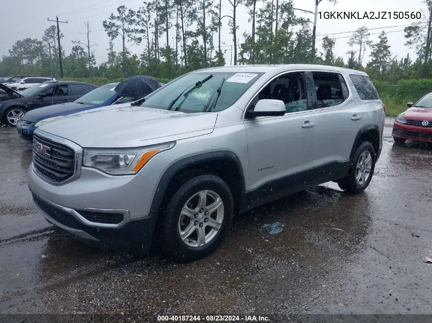 2018 GMC Acadia Sle-1 VIN: 1GKKNKLA2JZ150560 Lot: 40187244