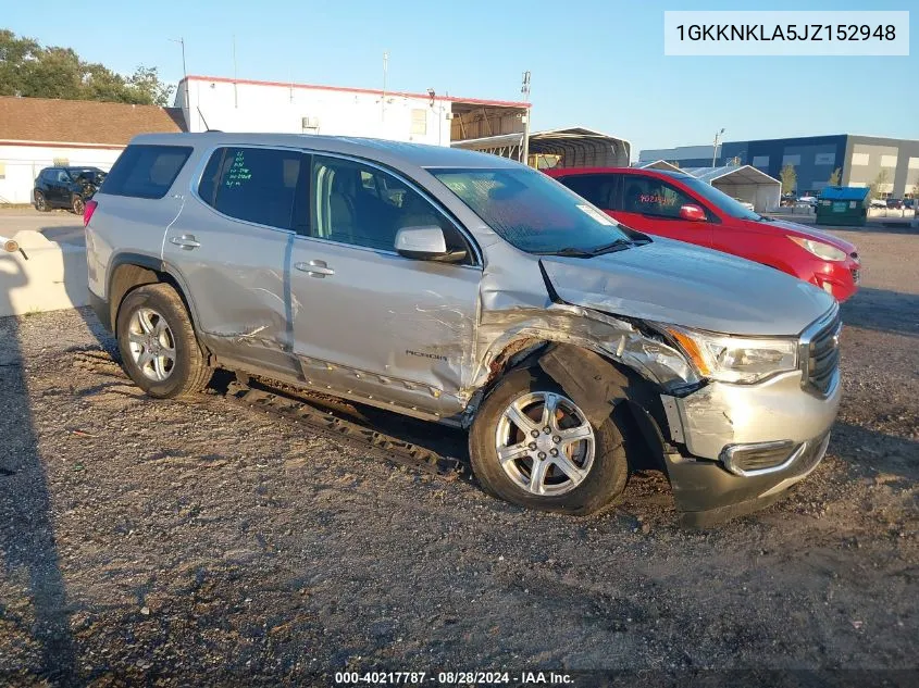 1GKKNKLA5JZ152948 2018 GMC Acadia Sle-1