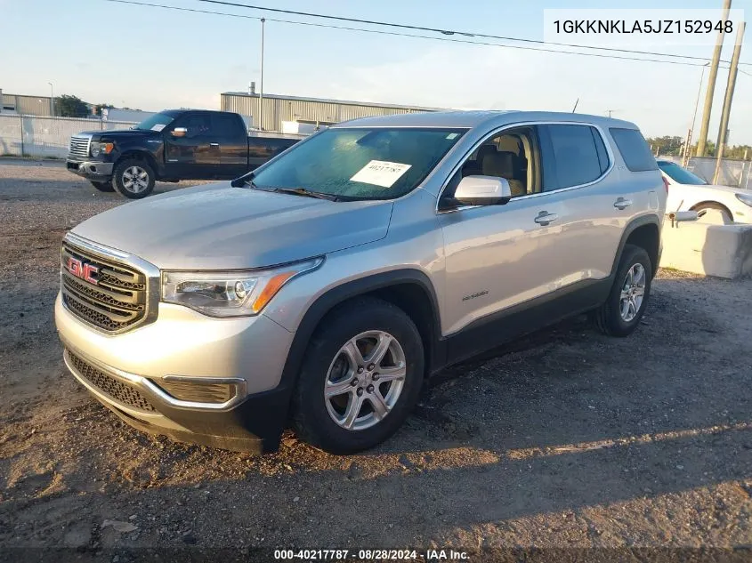 2018 GMC Acadia Sle-1 VIN: 1GKKNKLA5JZ152948 Lot: 40217787