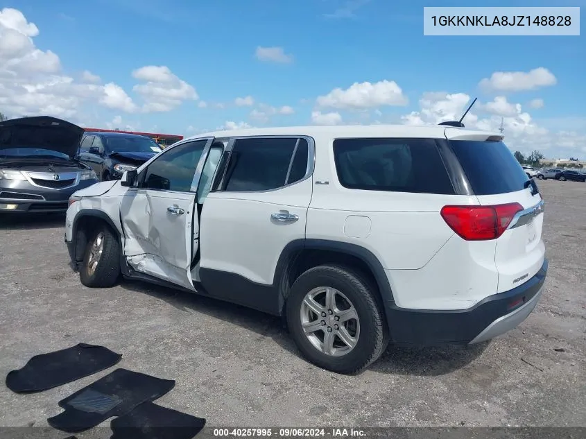 2018 GMC Acadia Sle-1 VIN: 1GKKNKLA8JZ148828 Lot: 40257995