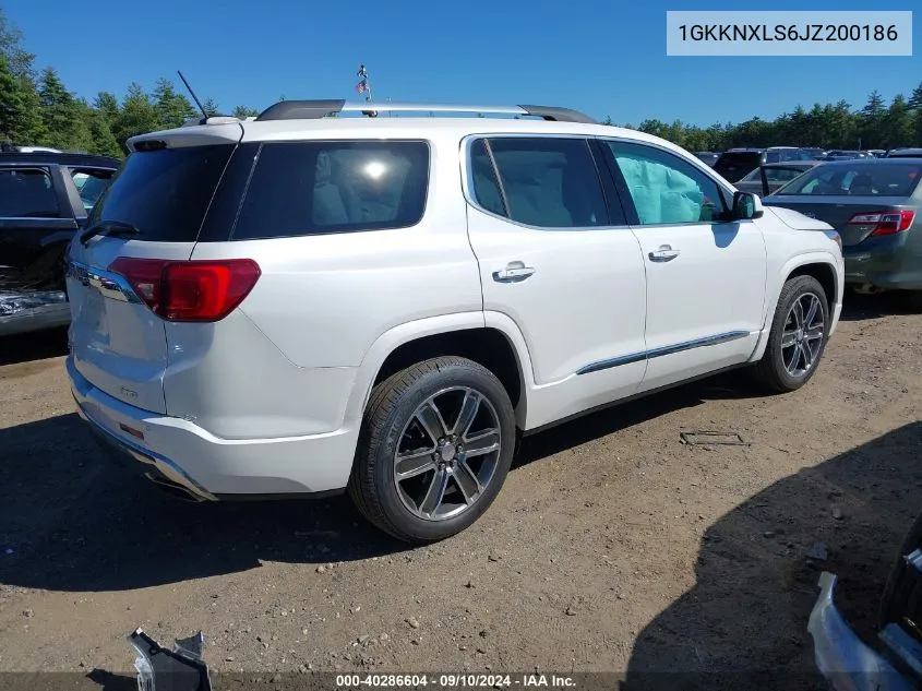 2018 GMC Acadia Denali VIN: 1GKKNXLS6JZ200186 Lot: 40286604