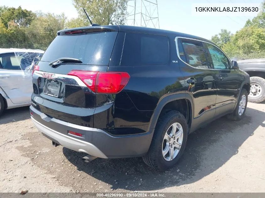 2018 GMC Acadia Sle-1 VIN: 1GKKNKLA8JZ139630 Lot: 40296990