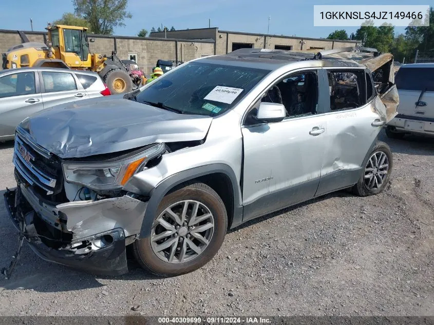 2018 GMC Acadia Sle-2 VIN: 1GKKNSLS4JZ149466 Lot: 40309699