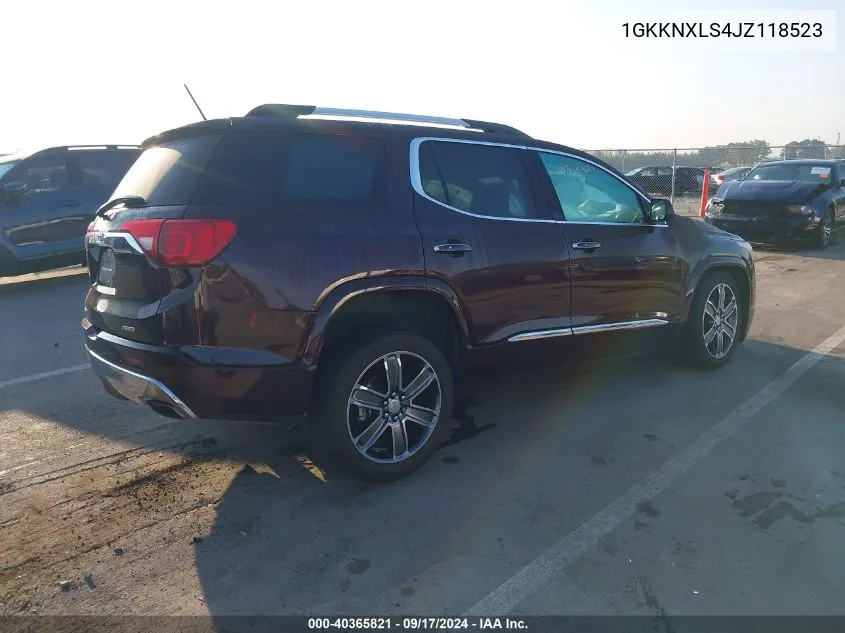 2018 GMC Acadia Denali VIN: 1GKKNXLS4JZ118523 Lot: 40365821