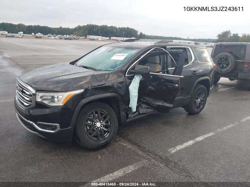 1GKKNMLS3JZ243611 2018 GMC Acadia Slt-1