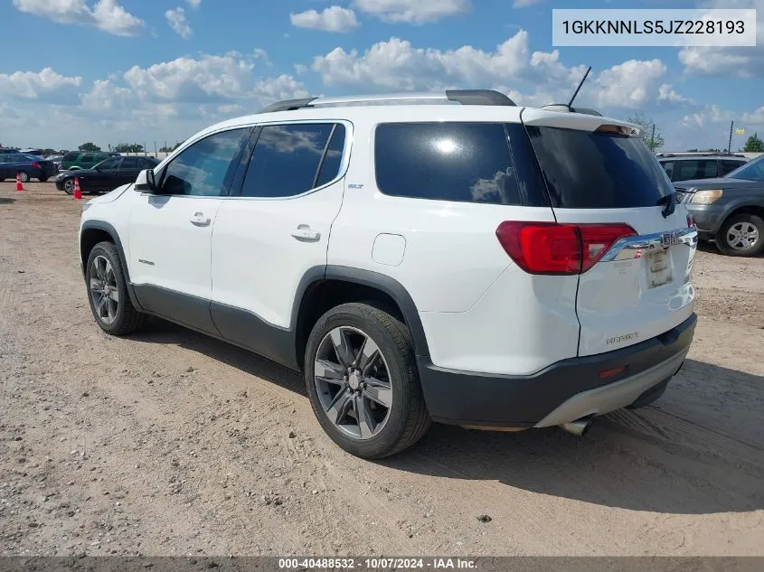 2018 GMC Acadia Slt-2 VIN: 1GKKNNLS5JZ228193 Lot: 40488532