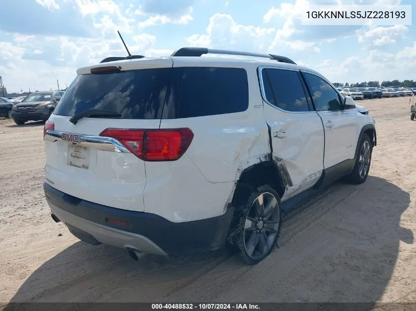 2018 GMC Acadia Slt-2 VIN: 1GKKNNLS5JZ228193 Lot: 40488532