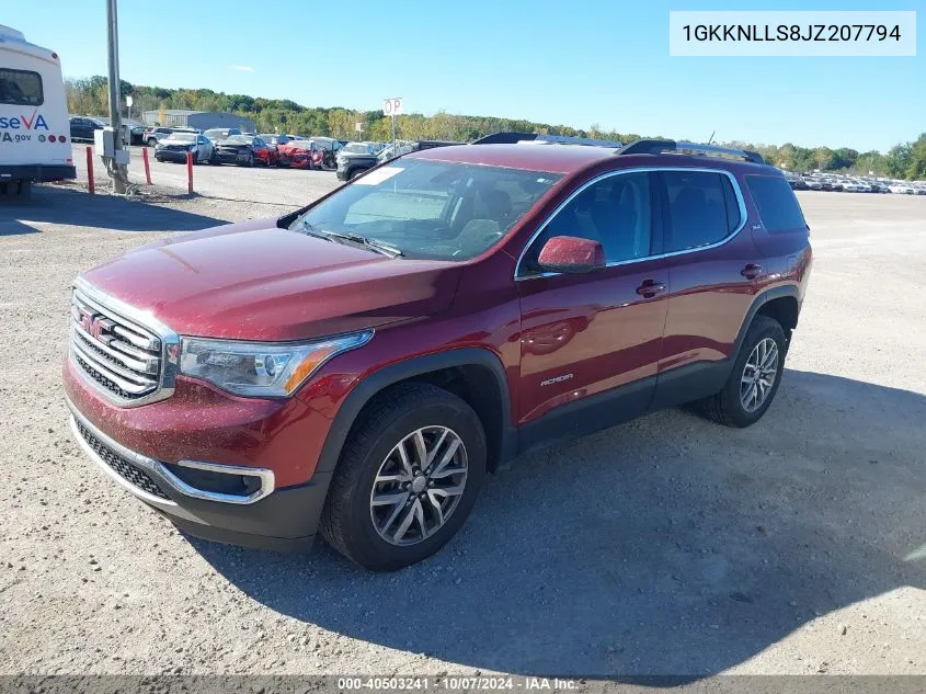 2018 GMC Acadia Sle VIN: 1GKKNLLS8JZ207794 Lot: 40503241